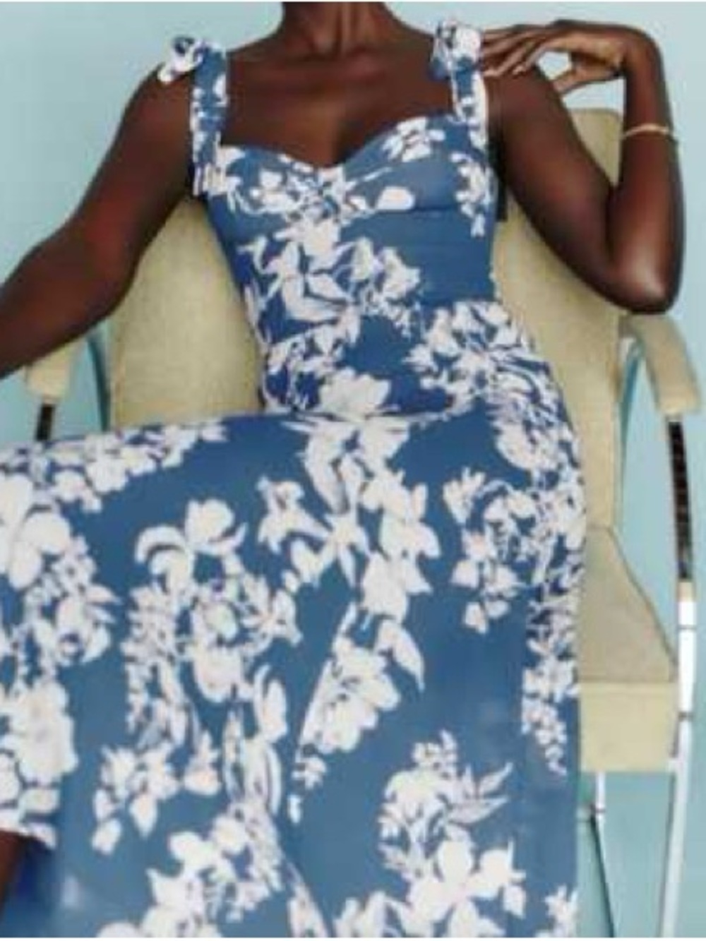 Reformation Blue & White Floral Maxi Dress
